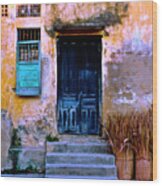 Chinese Facade Of Hoi An In Vietnam Wood Print