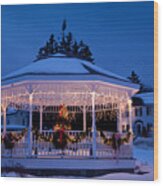 Christmas Bandstand Wood Print