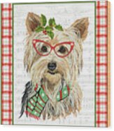 Christmas Song Dogs-d Wood Print