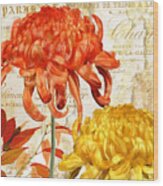 Chrysanthemes Ii Wood Print