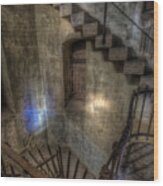 Church Stairs Above Wood Print