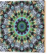 Circle Of Colorful Symmetry Wood Print