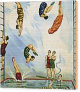 Circus Diving Act, 1898 Wood Print