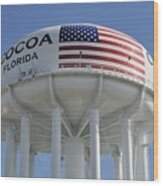 City Of Cocoa Water Tower Wood Print