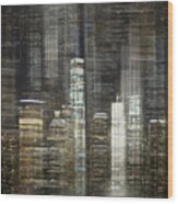 City Tetris Wood Print