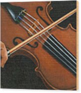 Classic Violin Wood Print