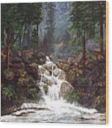 Clearwater Falls Wood Print