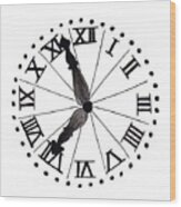 Clock Of Orsay Wood Print