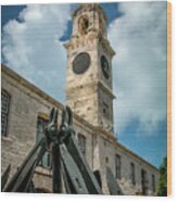 Clock Tower At Naval Dockyard, Bermuda 2 Wood Print