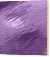 Clouds In The Water - Purple Plum Abstract Wood Print
