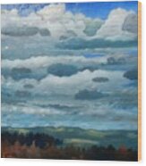 Clouds Over South Bay Wood Print