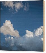 Clouds Stratocumulus Blue Sky Painted 13 Wood Print