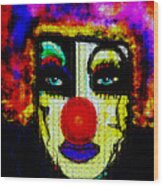Clown Wood Print