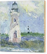 Cockspur Lighthouse Savannah Wood Print