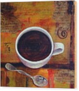 Coffee I Wood Print