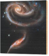 Colliding Galaxies Wood Print