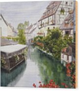 Colmar Canal Wood Print