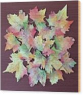 Color Of Leaves Wood Print