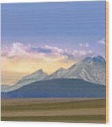 Colorado Agriculture Plains Sunset Diptych Pt 1 Wood Print