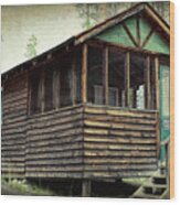 Colorado Fishing Cabin Wood Print