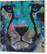 Colorful Cheetah Wood Print