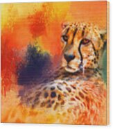 Colorful Expressions Cheetah Wood Print