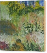 Colorful Forest On Cliffs Near The Sea In Dartmouth Devon Wood Print