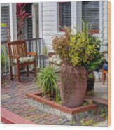 Colorful Front Porch Patio Wood Print