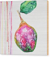 Colorful Pear Wood Print