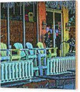 Colorful Store Front Wood Print