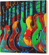 Colour Of Music Wood Print