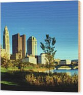 Columbus Ohio Panorama Wood Print