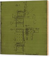Combination Chair And Couch Patent Drawing Wood Print