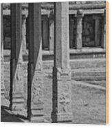 Composition Of Pillars, Hampi, 2017 Wood Print