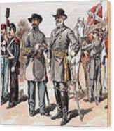 Confederate Uniforms 1888 Drawing Wood Print