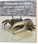 Confucius Crab Wood Print
