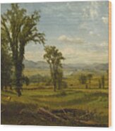 Connecticut River Valley, Claremont, New Hampshire Wood Print