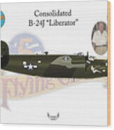 Consolidated, B-24j, Liberator, Rough Night Wood Print
