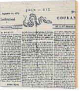 Constitutional Courant Wood Print