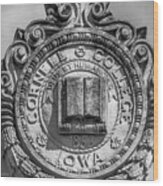 Cornell College Seal Wood Print