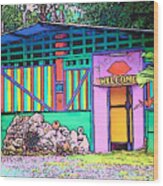 Costa Rica Dance Hall Wood Print