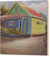Cottage In Barbados Wood Print