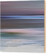 Cotton Candy Beach Triptych Left Wood Print