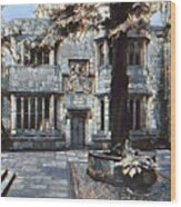 Courtyard Of Skipton Castle Wood Print