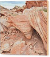 Cove Of Sandstone Shapes In Valley Of Fire Wood Print