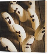 Crafty Ghost Bananas Wood Print