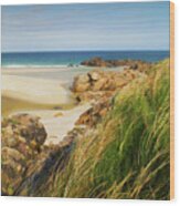 Craigston Beach Isle Of Barra Wood Print