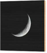 Crescent Moon Wood Print
