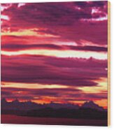 Crimson Sunrise 2nd Panel Panorama Wood Print