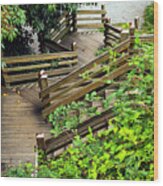 Crooked Stairs Wood Print